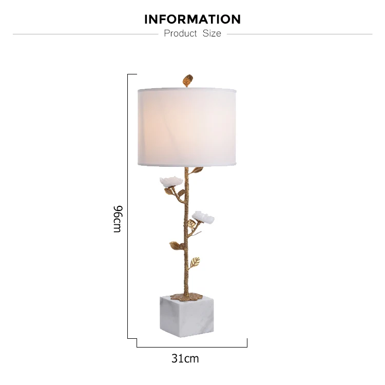 marble base gold table lamp