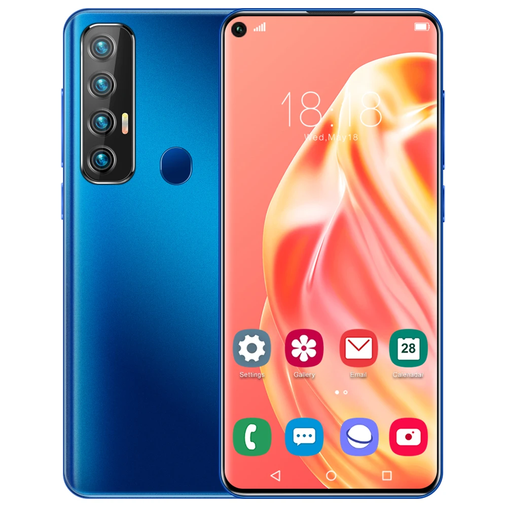 

ocean blue 5G LTE 7.2-inch smart thoughtful display smartphone front 18mp Rear 48MP LED mobile phone 12GB 512GB