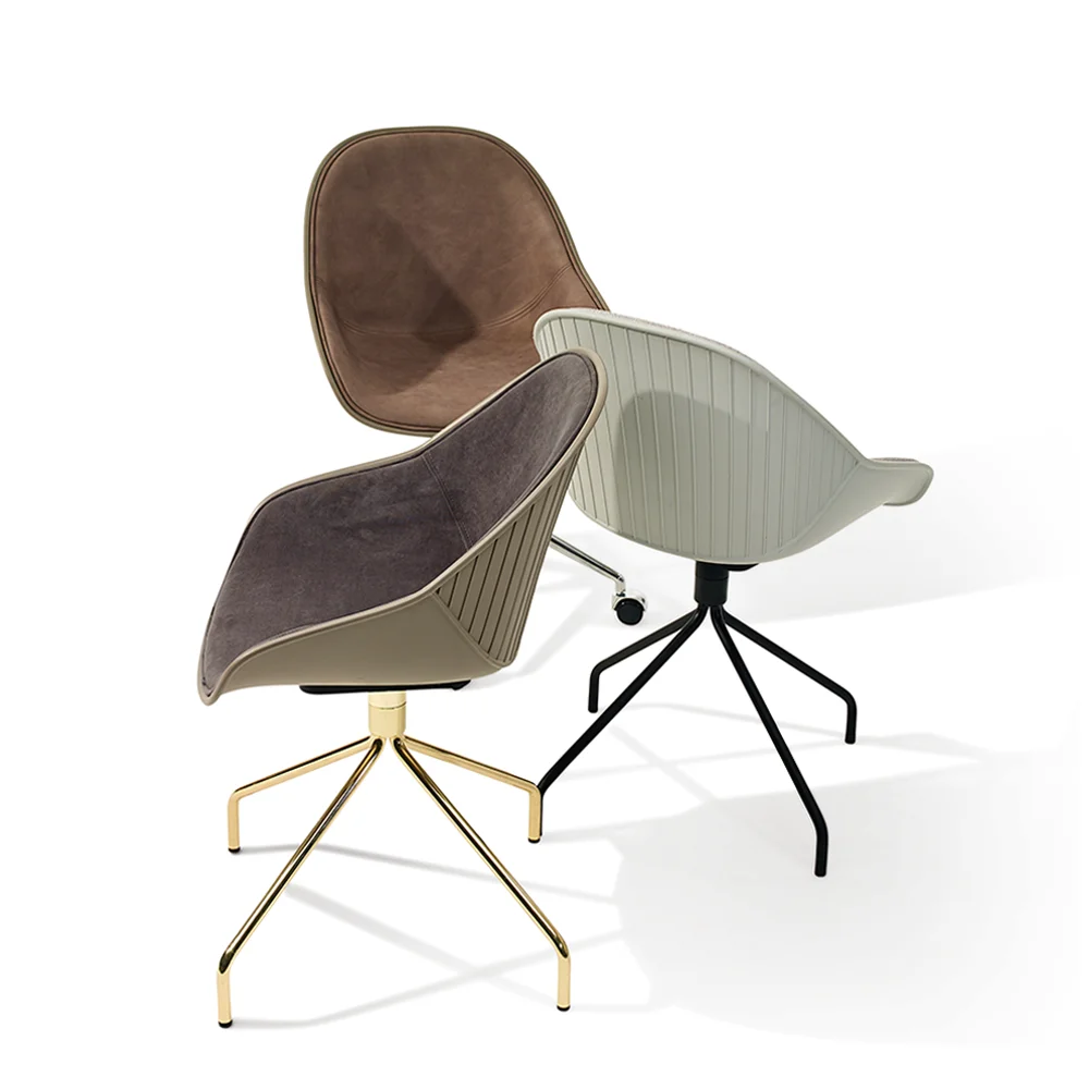 Retro design comfort vintage stof lounge bureau kantoor stoel