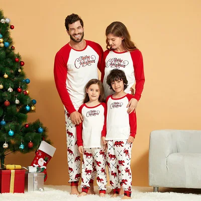 

Professioanl Manufacturer Cotton Long Sleeve Family Christmas Pajamas Parent-Child Child Outfit Clothing