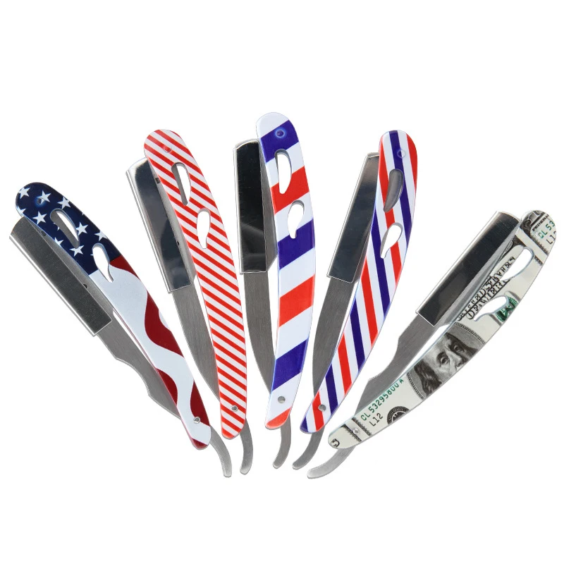 

Hot sale Metal Folding Handle Barber vintage design Shaving Razor Shaving Knife Hair Removal Tools, Transparency