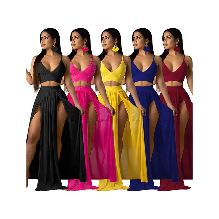 

Wholesale V Neck Women Club Dresses Sexy Night Party Long Halter Maxi Dress Summer Plus Size 2021