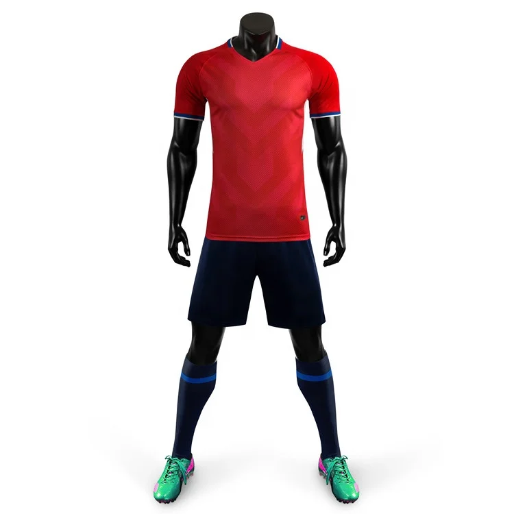 

Manufacture Best Grade Red Football Kits Adult Polyester Referee Shirt Soccer, Any colors can be made