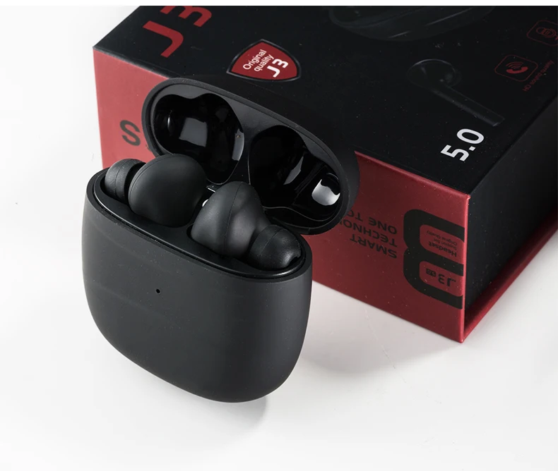 

TWS Noise Canceling J3 BT5.0 Sport Waterproof True Wireless earbuds Handsfree Headset Head earphone earbuds