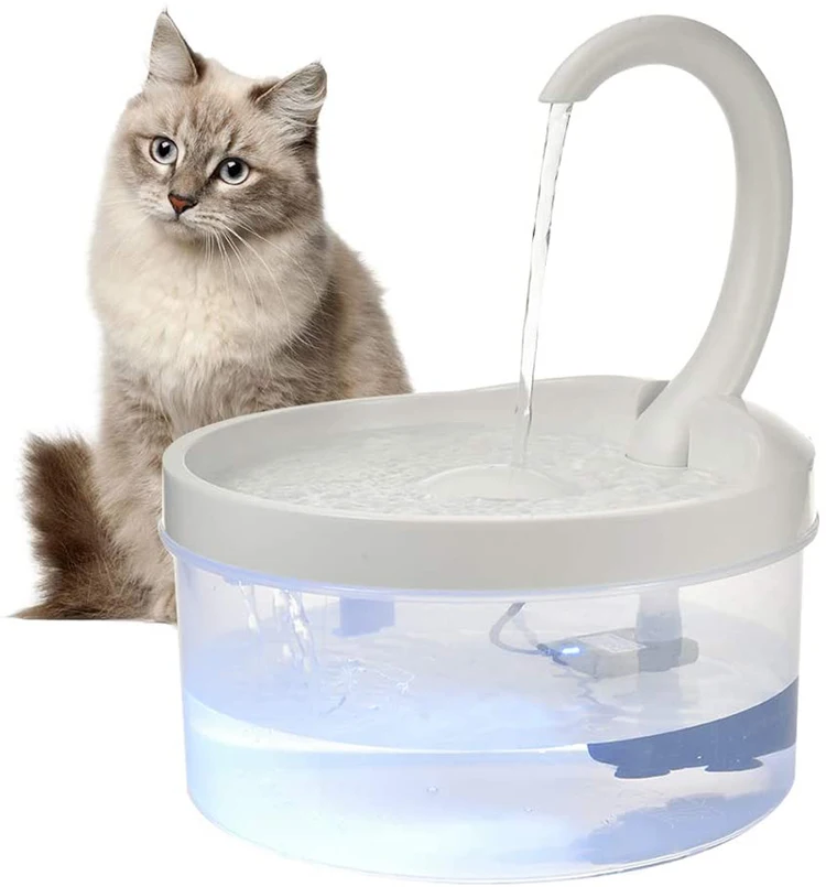 

Pet Cat Drinking Fountain Automatic Circulation Electric Drinking Water Device Swan Pet Water Dispenser 2.0L