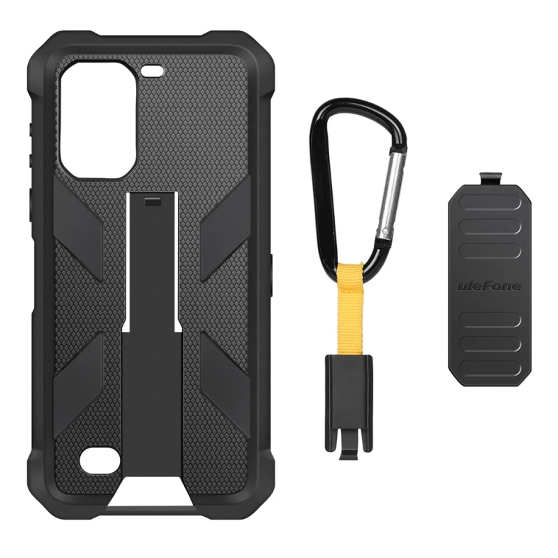 

Same Day Shipping Multifunctional TPU+PC Protective Case for Ulefone Armor 7 / 7E with Back Clip & Carabiner, Black