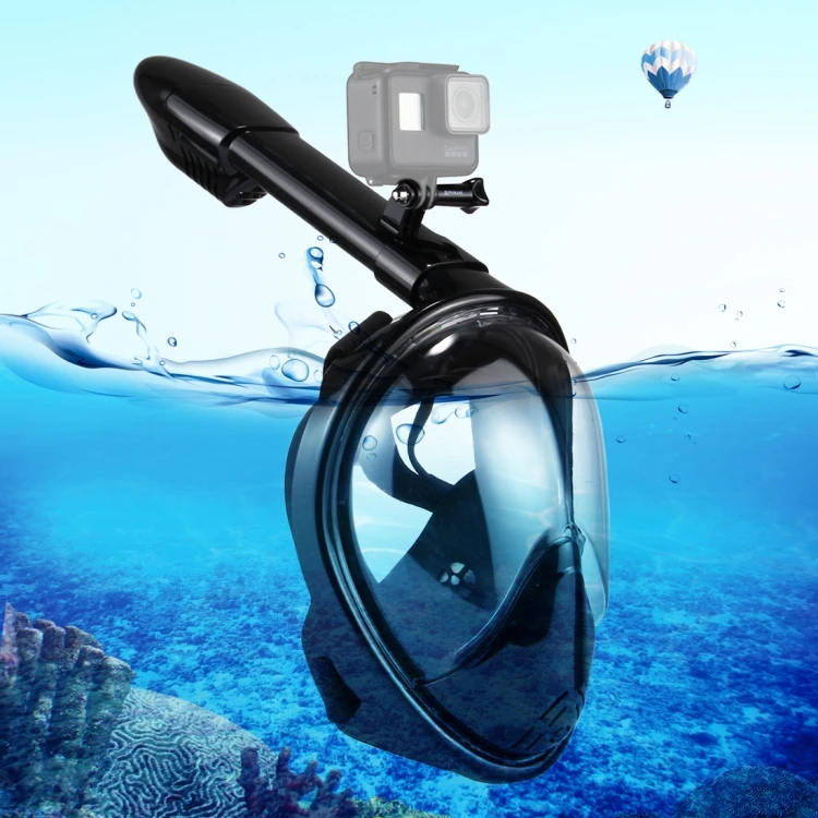 

PULUZ 260mm Tube Water Sports Diving Equipment Full Dry Snorkel Mask for GoPro HERO9 Black HERO8 Black Other Action Cameras