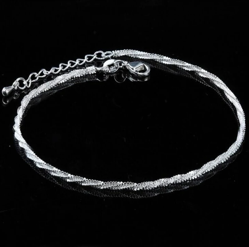 

Fashion Silver Plated Copper Material Chain Wrist Ankle Bracelet Anklets Bracelet Foot For Women, Golden