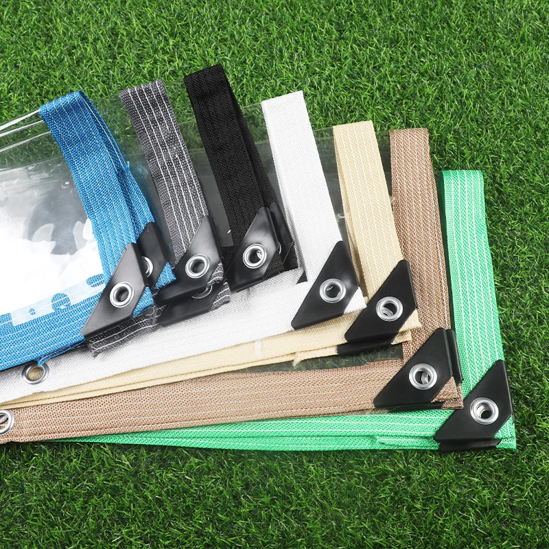 Customizable PVC High Transparency Tarpaulin Rainproof Waterproof Cloth for Courtyard Window Blocking Fence for Shade Sails Nets