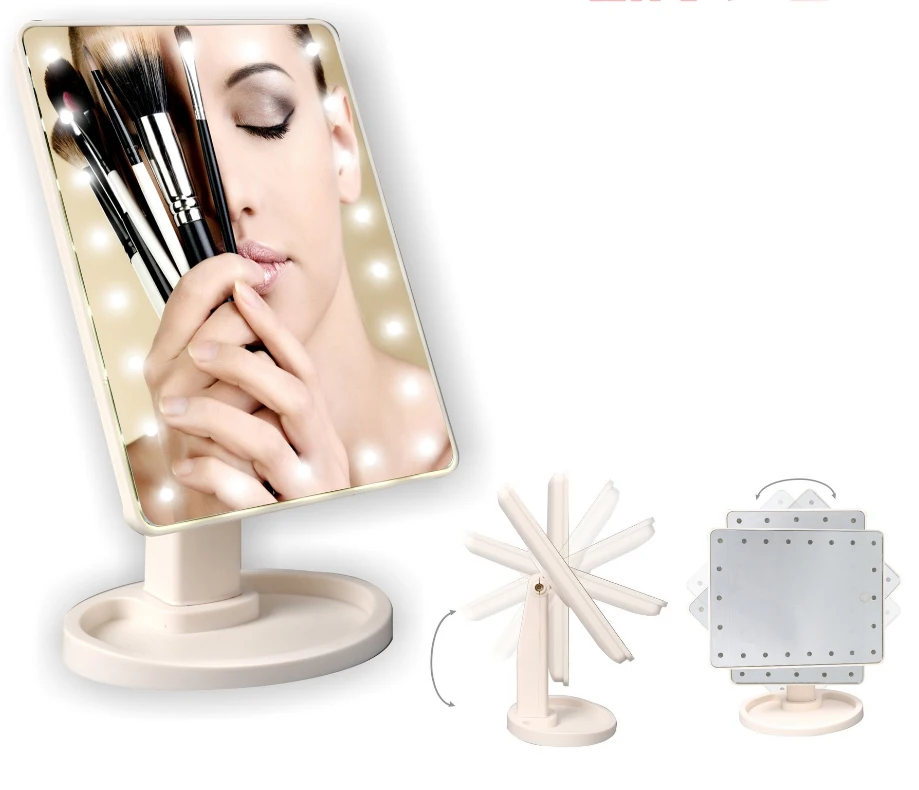 

Hot sale 2020 New style make up mirror Led cosmetic mirror 22 LED Light vanity mirro, White