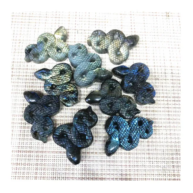

New arrivals natural carved crystal crafts labradorite snakes for decorations