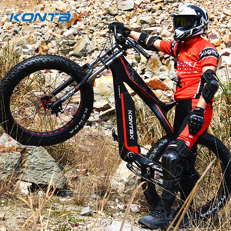 

KONTAX Electric Powerful Bicycle 26 Fat Tire Bike 1000W 48V/13AH Battery EBike Moped Snow Beach Mountain Ebike Throttle & Ped, Customizable