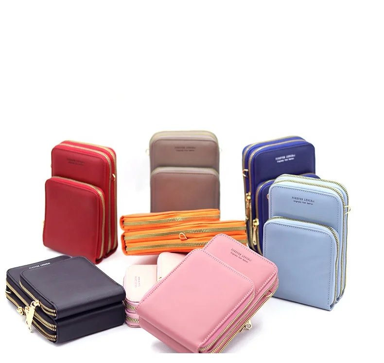 

New mobile phone holder bag Small Crossbody Cell Phone Purse Mini Messenger Shoulder Handbag Wallet with Credit Card Slots