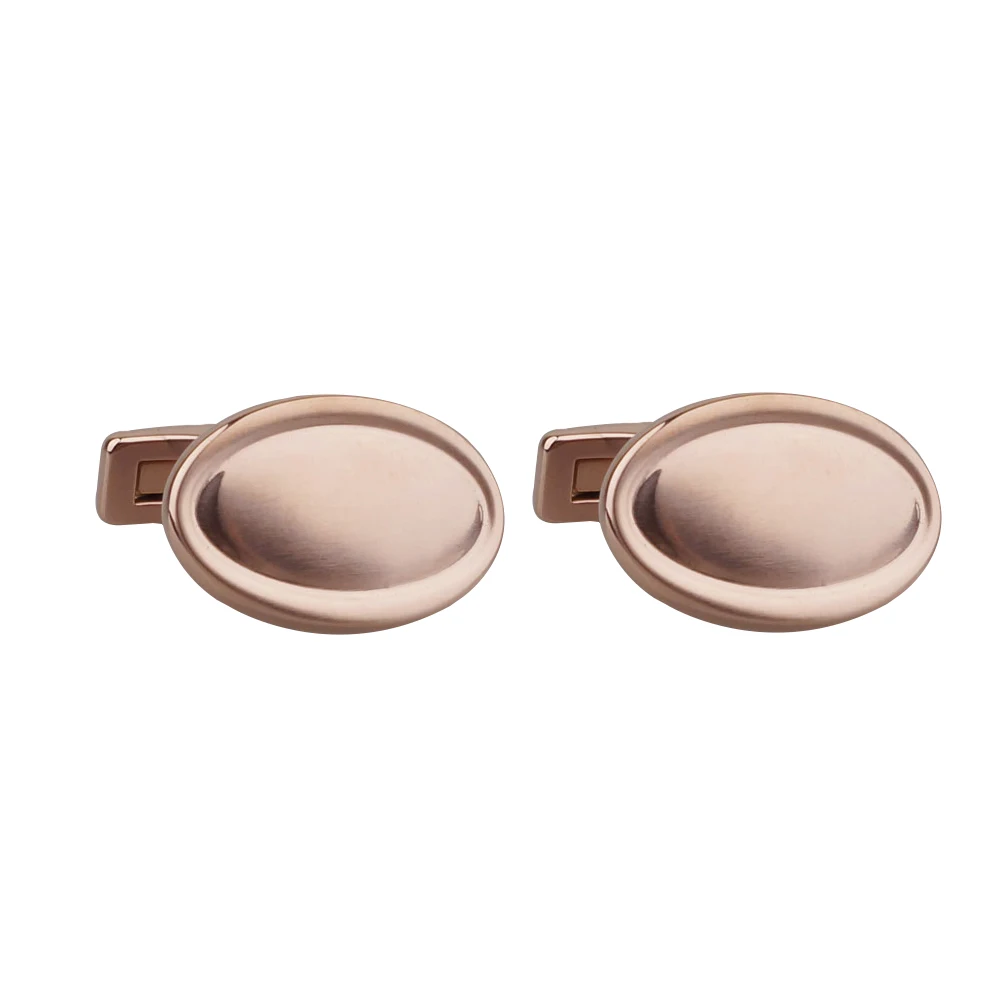 

Brushed Rose Gold Color Women Cufflinks Metal Delicate Cufflinks for Shirt