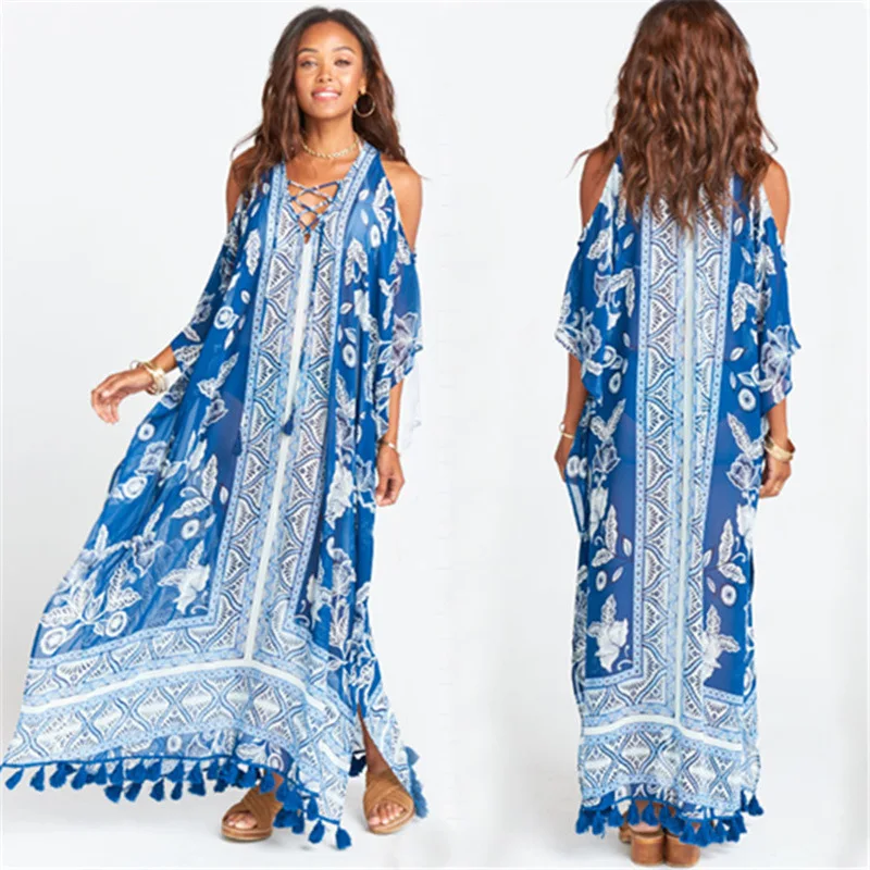 

Shunying OEM vetements pour femmes popular printed free shipping swim cover up women clothes