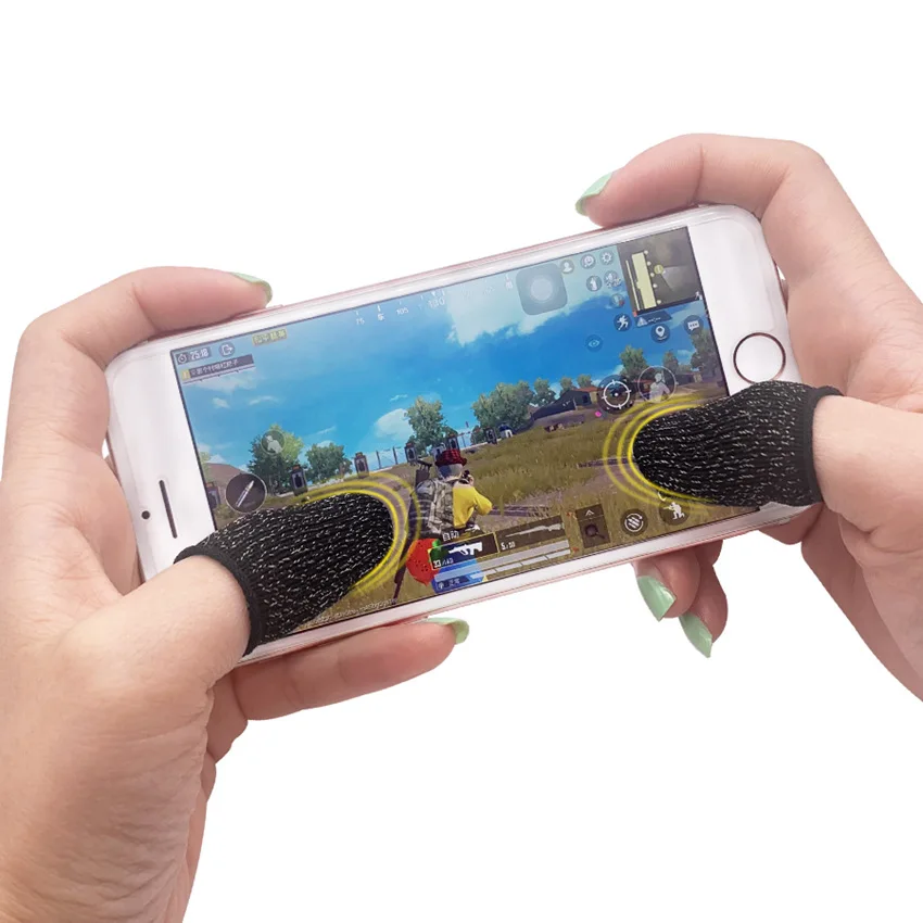 

Pubg Anti-sweat and anti-skid fingerstall touch screen competitive game equipment finger tips for PUBG trigger, As picture