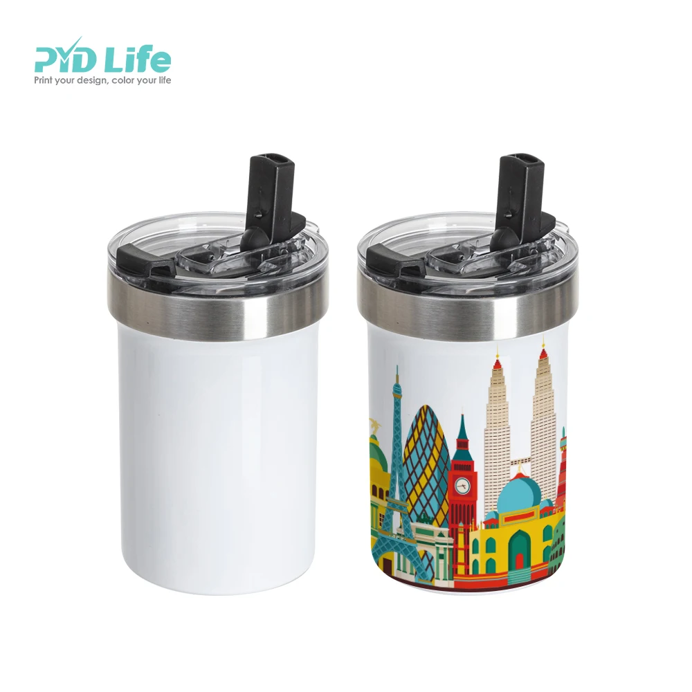 

PYD Life RTS 18 oz 550 ml Straight Stainless Steel Sports Water Bottle Sublimation Travel Tumbler with Flip Lid