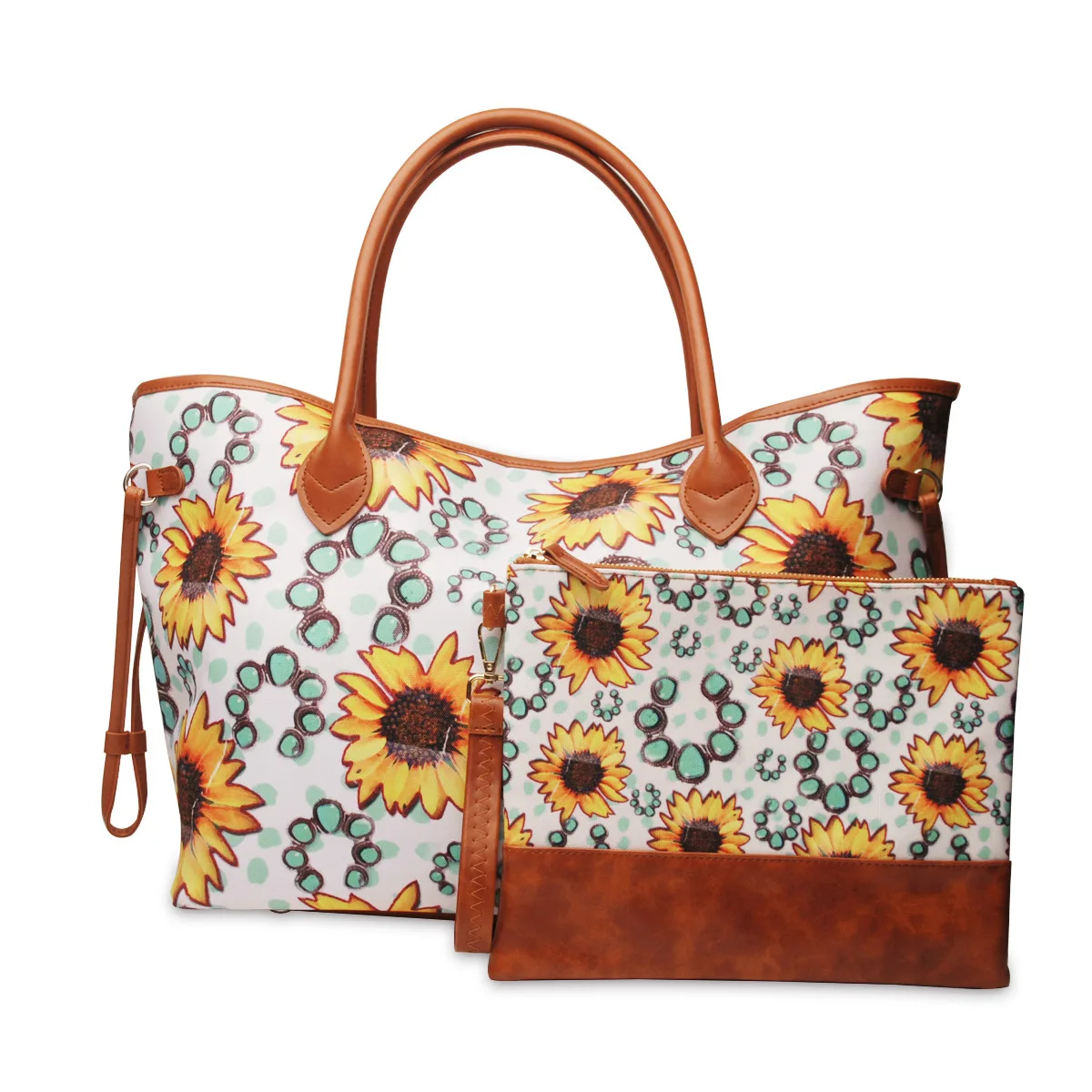 

2021 New Luxury Designer Pu Leather Ladies Hand Bags Set 2 In 1 Handbag Sets For Women