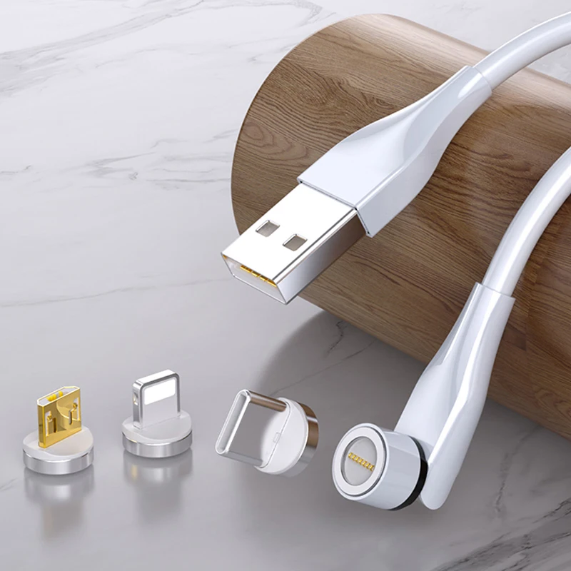 

Hot selling 180 + 360 degree rotational magnetic fast charging cable magnetic cable for micro type c