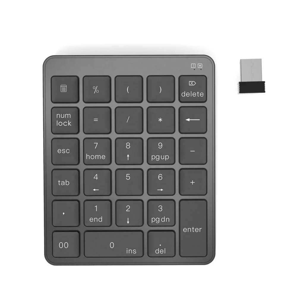 

2.4G wireless mini Scissor Structure Slim ergonomic wireless digital Numeric KEYPAD WIFI Keyboard, Black/grey