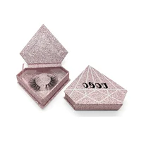 

premium diamond shape empty eyelash box custom mink eye lashes packaging box