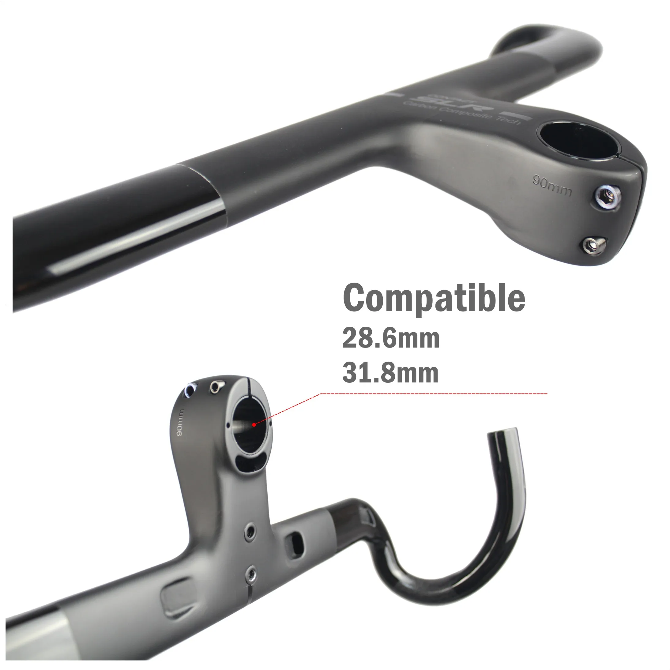 Miracle Road Bike Carbon Handlebar Size 380/400/420/440*90/100/110