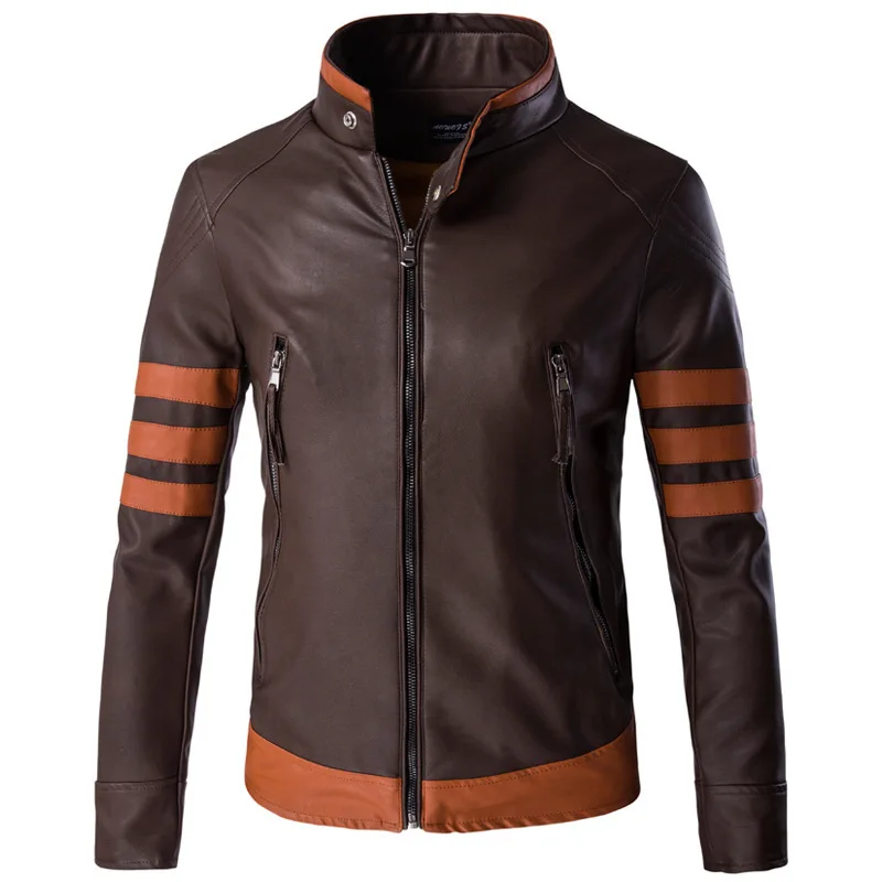 

Winter High Quality Custom Mens Fashion Plus Size Waterproof Genuine Pu Leather Jacket, Customized color