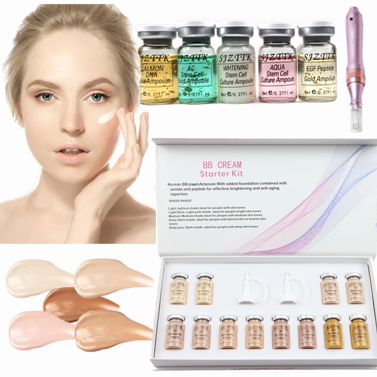 

high quality 8ml BB Cream liquid Derma makeup Meso Whitening and Brightening Serum skin care BB Cream foundation