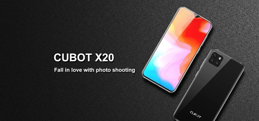 Cubot X20 4GB 64GB Double Sided Glass Body Android 9.0 Face ID Cellura Helio P60 4000mAh Mobile Phones
