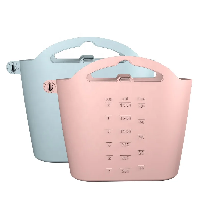 

Wholesale Collapsible Wide silicone food grade reusable food storage bag food preservation bag