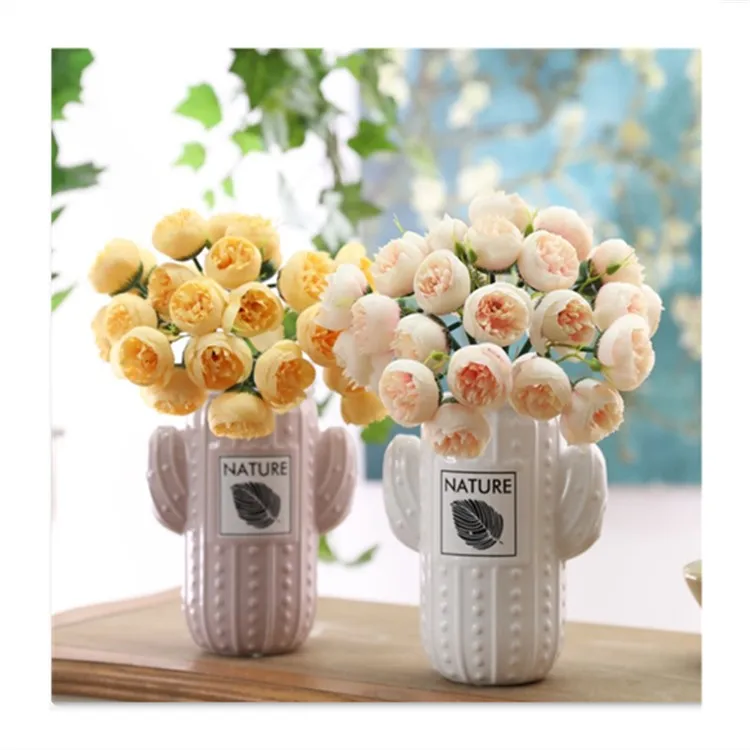

Logo For home decoration Wedding bouquet for bride fake flower faux living room Peony artificial artificial silk flowers
