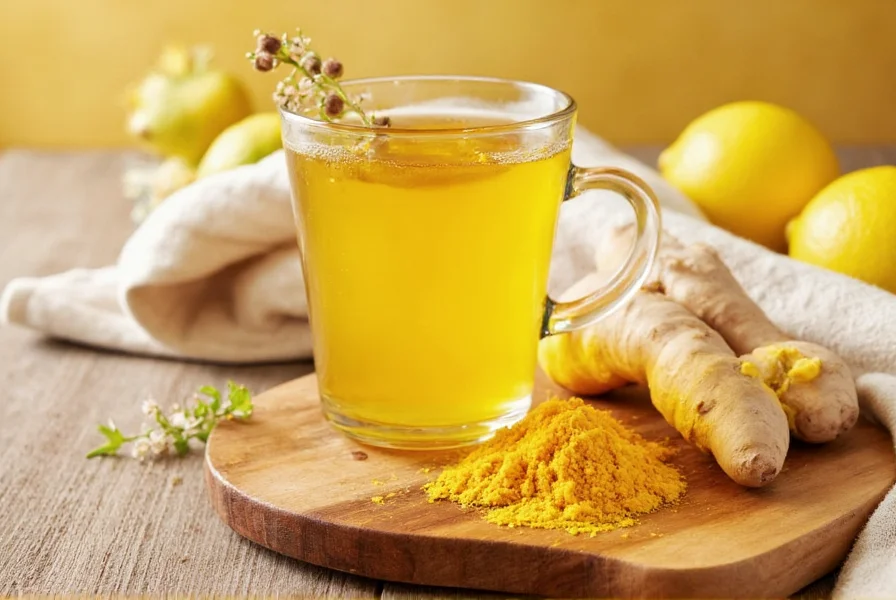 Comparison of different herbal tea blends showing lemon ginger turmeric tea