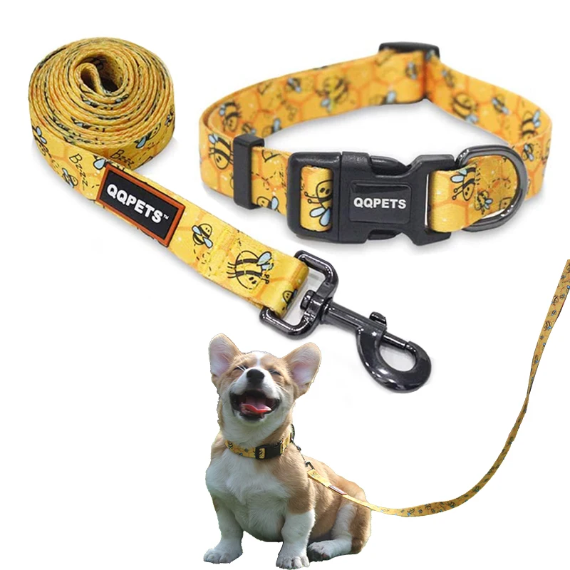 

Professional pet collar lead manufacturer 15 year experience dog collar leash custom logo, Pink,blue,white or customized