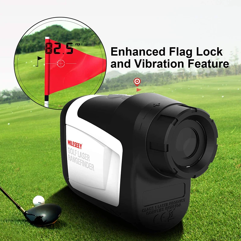 Mileseey PF210+ 600M Golf Laser Rangefinder Golf Slope Adjusted Mode Sport Laser Distance Meter Rangefinder for Hunting