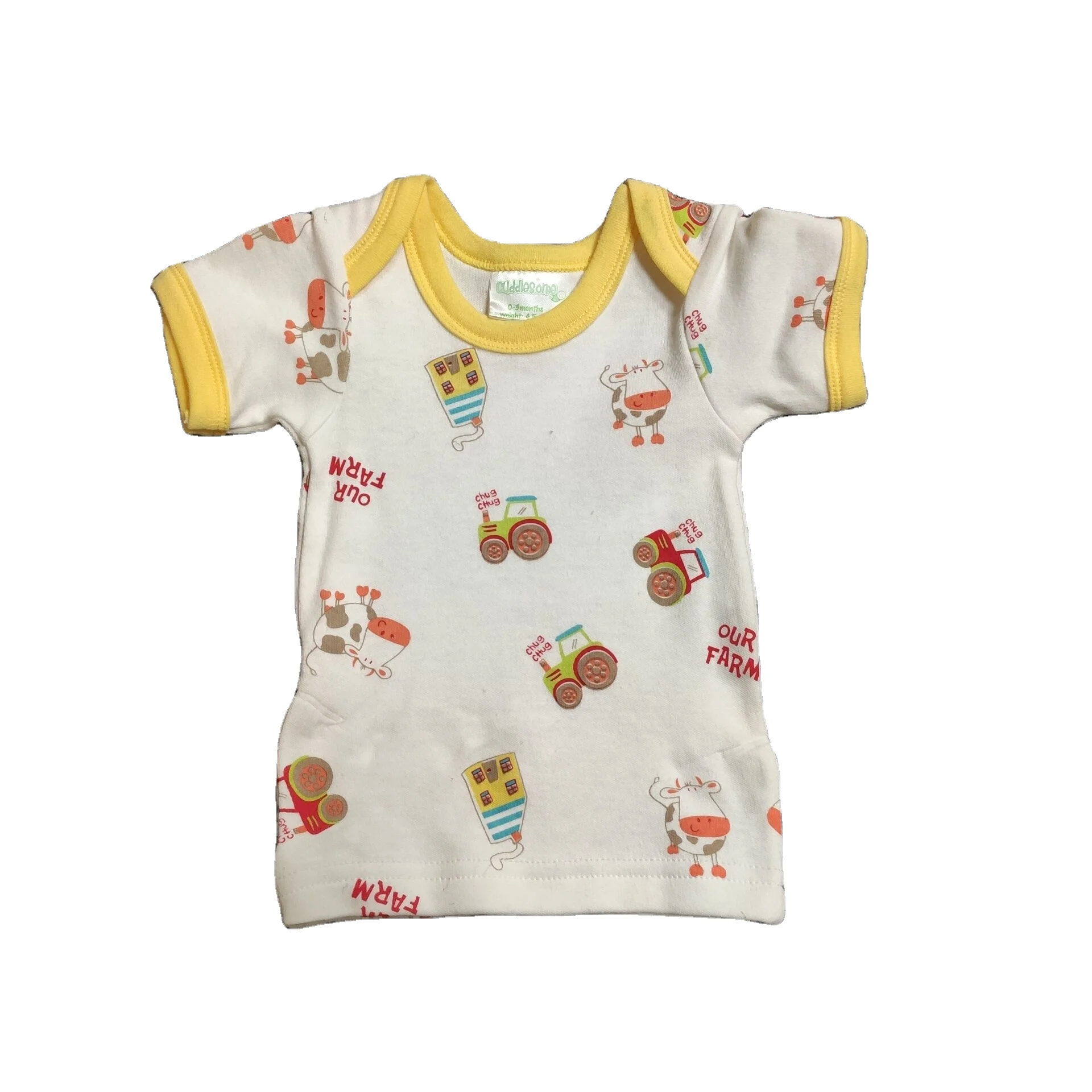 
Accept custom logo and design 100% cotton newborns baby t-shirts 