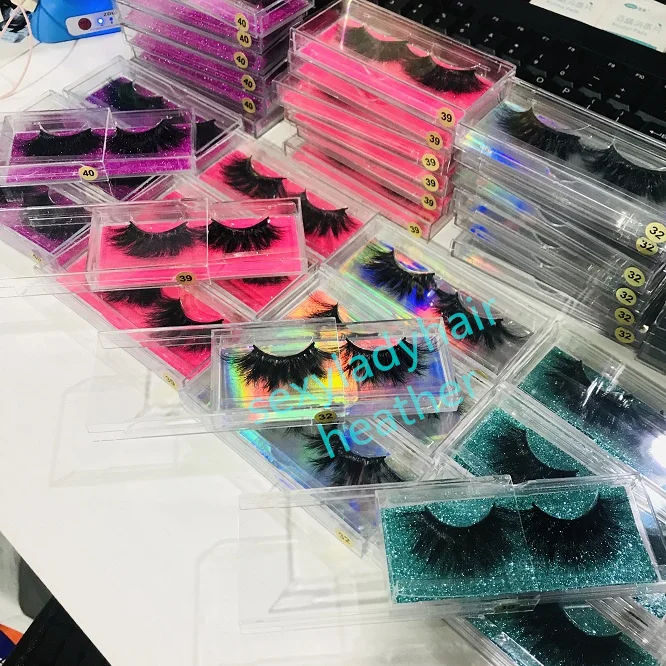 

Free sample mink Eyelash vendor customized boxes with best quality, Natural color