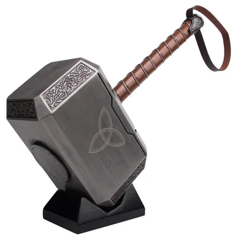 

1:1 Full Solid Thor Hammer Prop Resin Mjolnir Cosplay Toy Adult Costume Cosplay Party with Plastic Stand "Accept Drop Shipping"