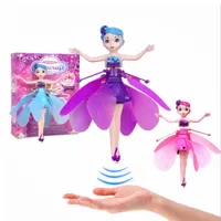 

2020 New product infrared induction Elsa Fairy Doll Toys, rechargeable flying toys flying fairy for kids