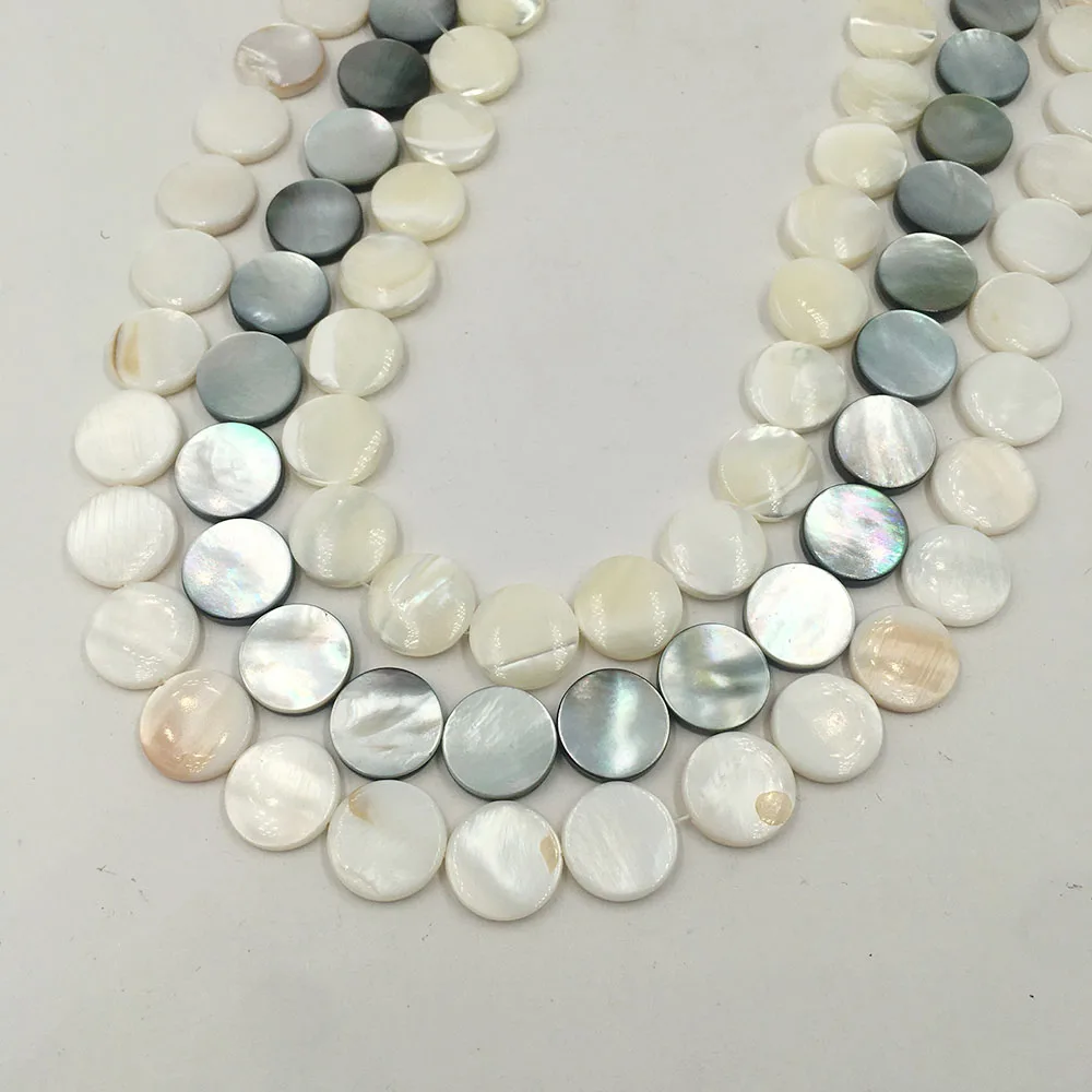 

Wholesale price 38 cm , round nature shell in strand ,DIY BEADS for jewelry making, Nature white ,beige,gray color