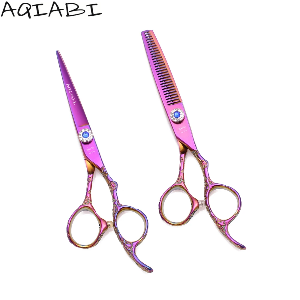 

Hair Scissors 5.5'' 6" AQIABI JP Stainless Hair Cutting Scissors Thinning Shears Hairdresser Scissors Multi-color A9002