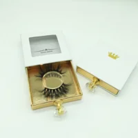 

2020 new square shape drawer box mink lashes eyelash packaging box custom , rhinestone eyelash box