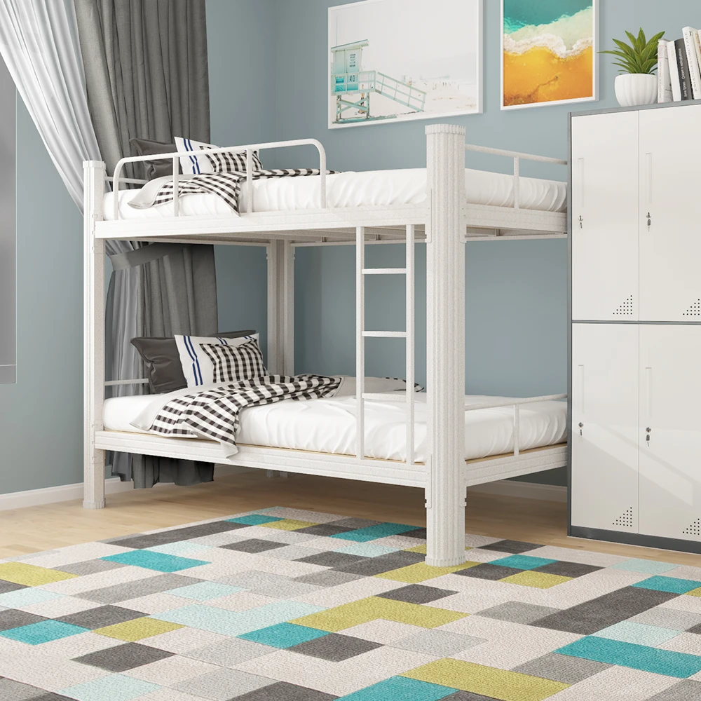 
Factory Sales Metal Triple Steel Bunk Bed with Desk for School MIlitary 