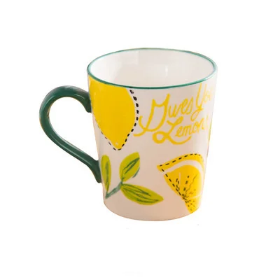 

European pastoral style hand-painted ceramic cup, As the picture show