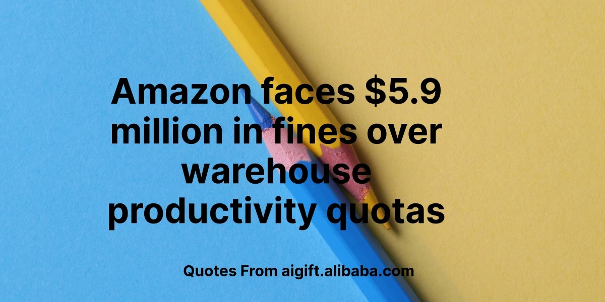 amazon faces $5.9 million in fines over warehouse productivity quotas