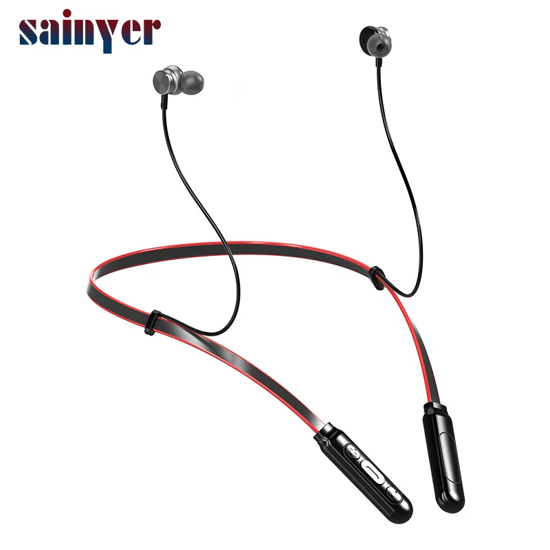 

Q9 Earphone 4D Sound Wireless Headset Sports Earphones Wireless, Red/ red-black
