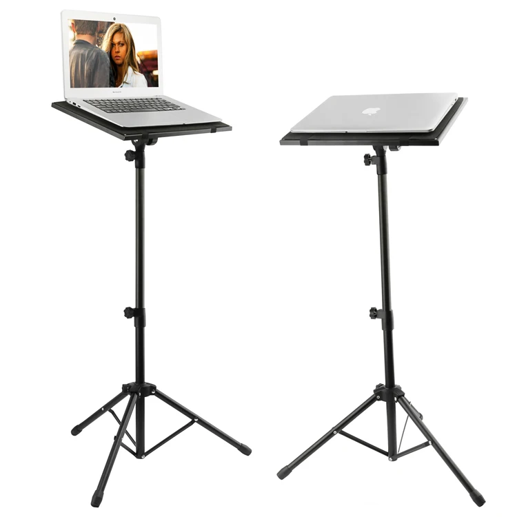 

2021 Newest Universal Projector Tripod Stand, Laptop Tripod, Portable DJ Equipment Stand Adjustable Height Foldable Laptop Stand, Black