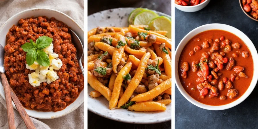 Kimchi Kicker Pork Chili with sesame seeds