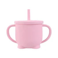

BPA Free Leakproof Baby Training Cup Silicone Kids Drinking Water Cup With Straw