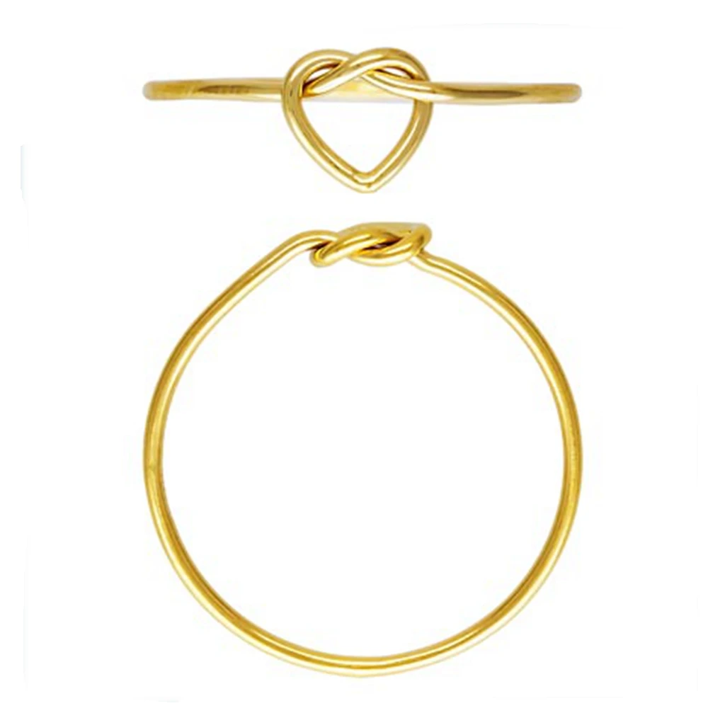 

Fashion 14k Gold Filled Wire Stacking Ring Tiny Heart Minimalist Jewelry Ring for Women