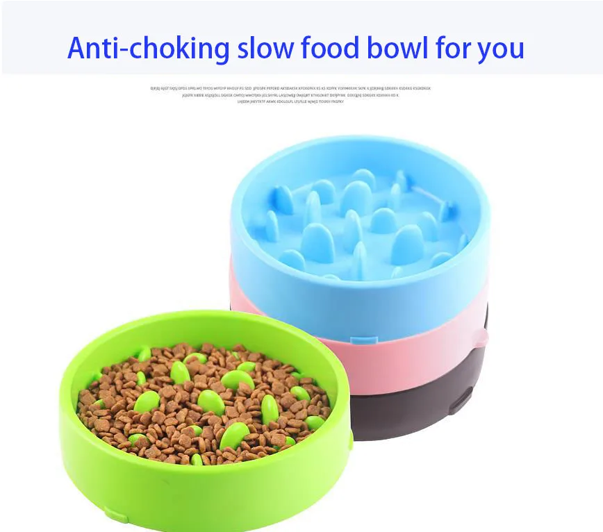 

Pet Slow food anti-choking padded bottom practical dog bowl